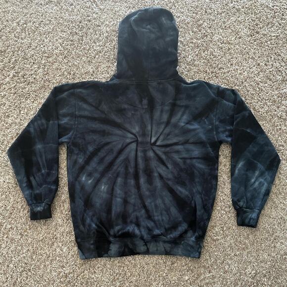 Alpha Phi Black Tie Dye Hoodie - Picture 2 of 3